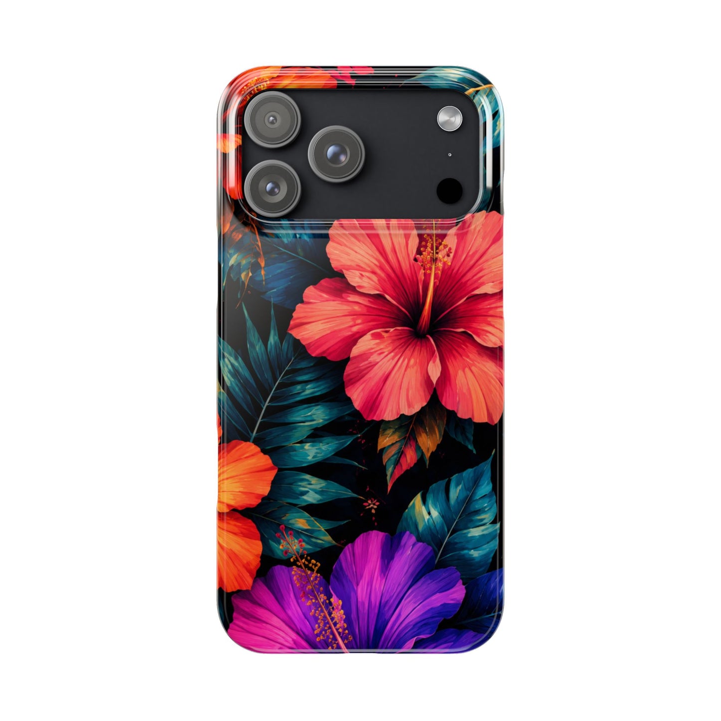 Tropical Hibiscus Paradise Slim Phone Case