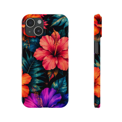 Tropical Hibiscus Paradise Slim Phone Case