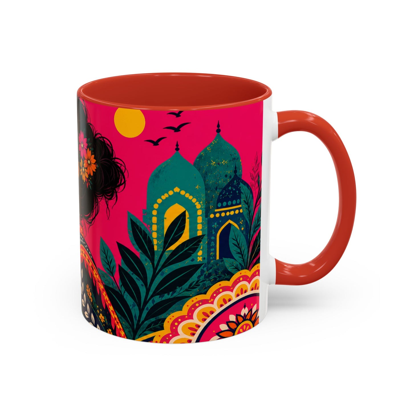 Rooted in Culture Accent Mug – Vibrant Art Coffee Cup