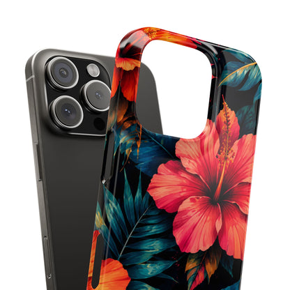 Tropical Hibiscus Paradise Slim Phone Case