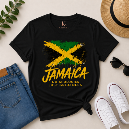 Jamaica No Apologies Just Greatness Unisex Graphic Tee