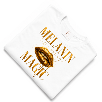 Melanin Magic™ Gold Luxe Graphic Tee – Bold Beauty & Unapologetic Confidenc