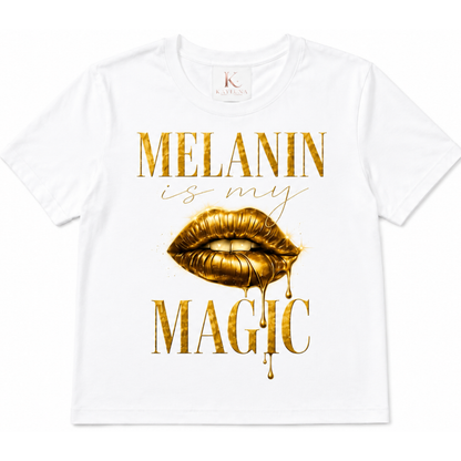 Melanin Magic™ Gold Luxe Graphic Tee – Bold Beauty & Unapologetic Confidenc
