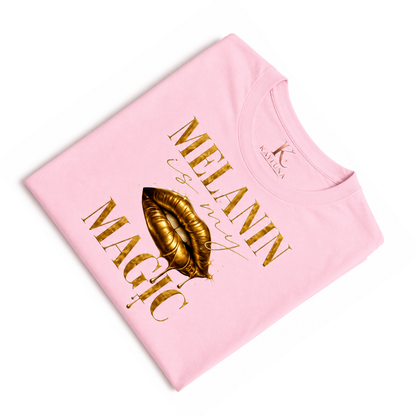 Melanin Magic™ Gold Luxe Graphic Tee – Bold Beauty & Unapologetic Confidenc