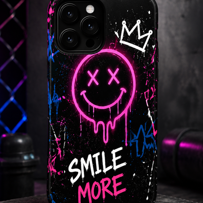 Smile More Neon Graffiti Phone Case