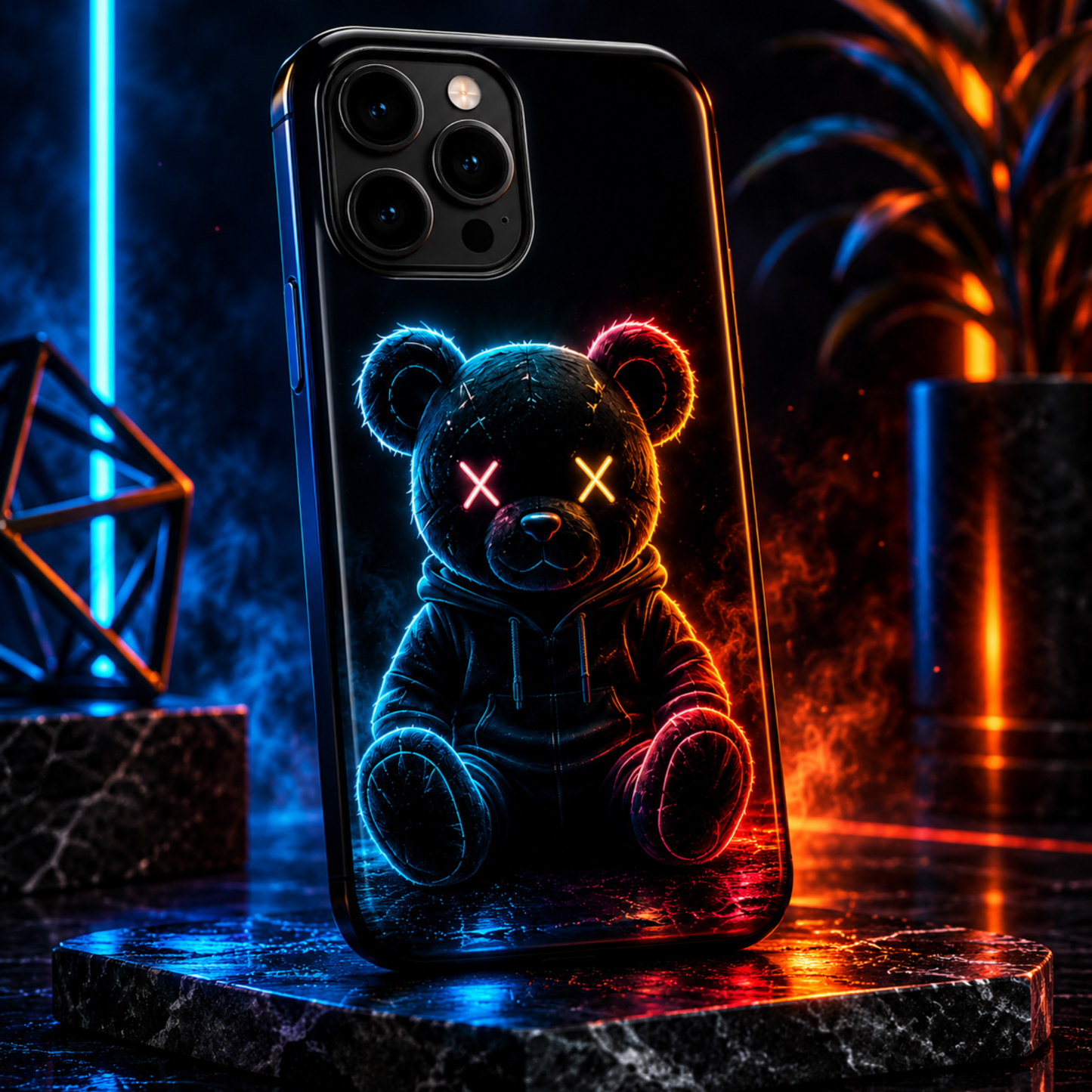 Neon Rebel Teddy Phone Case