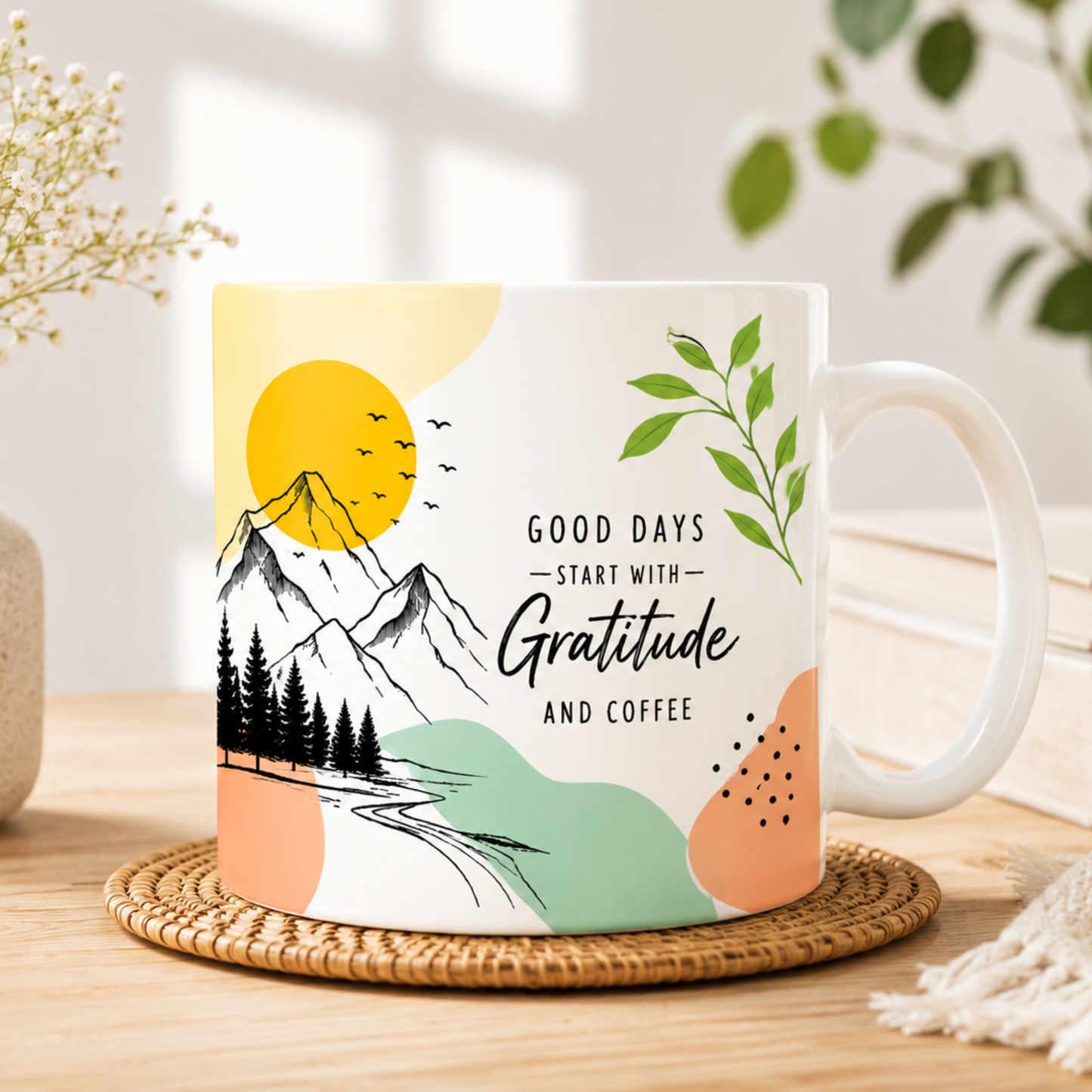 Good Days Start with Gratitude & Coffee Mug