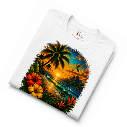 Caribbean Sunset Paradise Graphic Tee