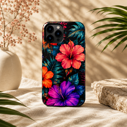 Tropical Hibiscus Paradise Slim Phone Case