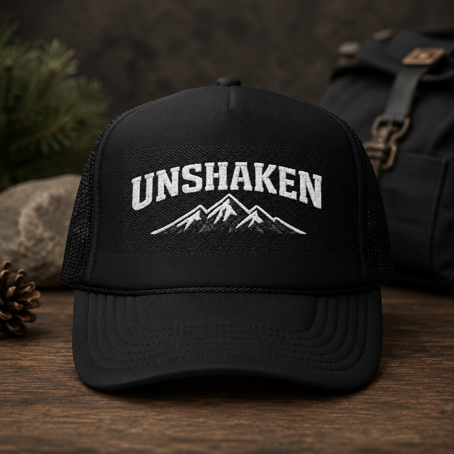 Unshaken Mountain Trucker Hat