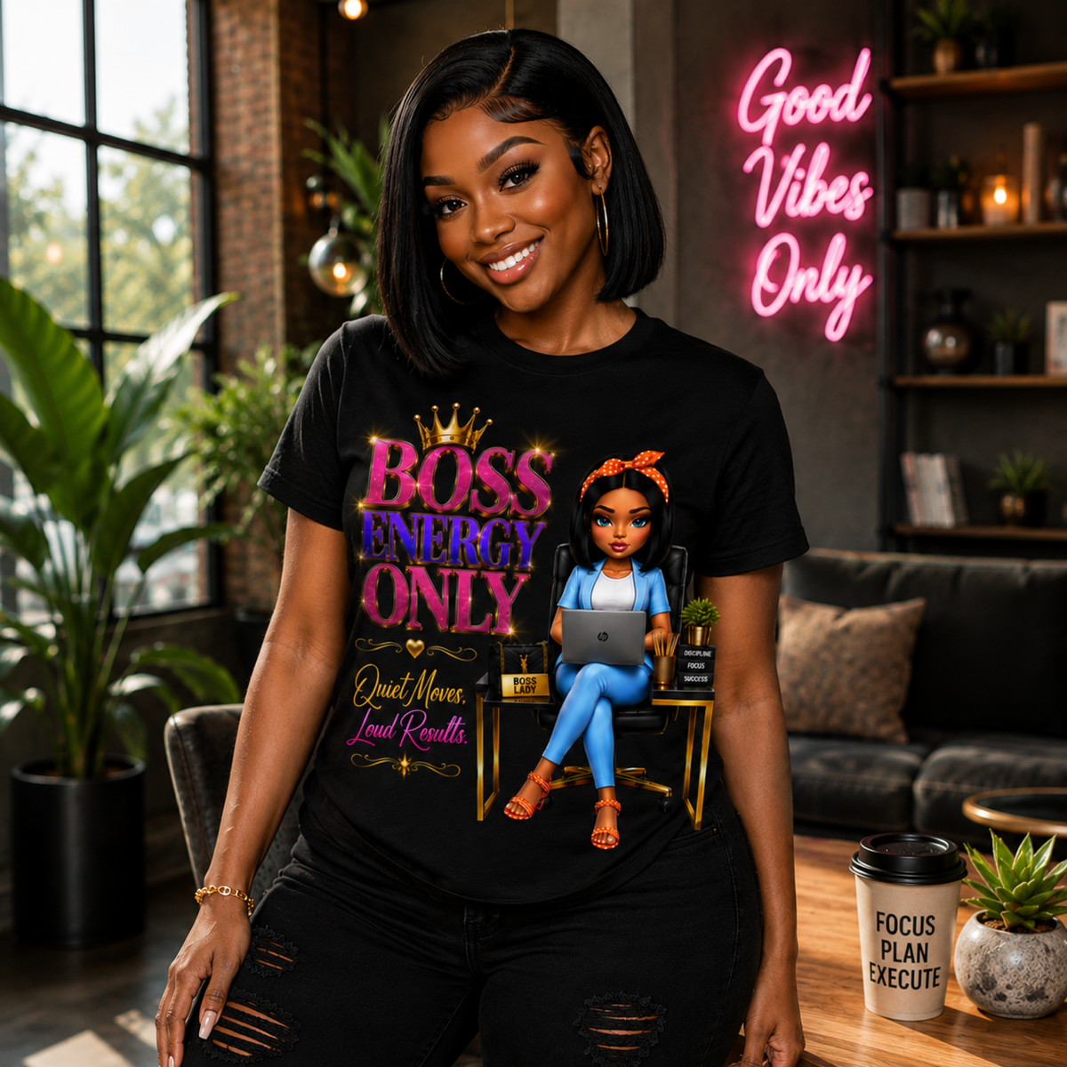 Boss Energy™ – Bold Confidence Graphic Tee