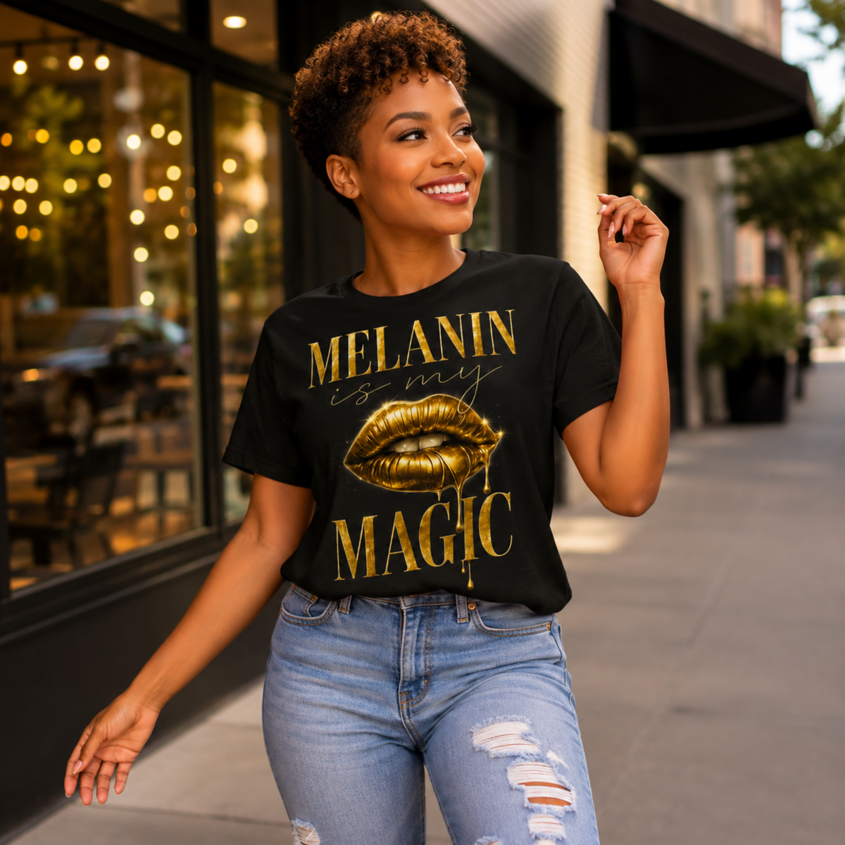 Melanin Magic™ Gold Luxe Graphic Tee