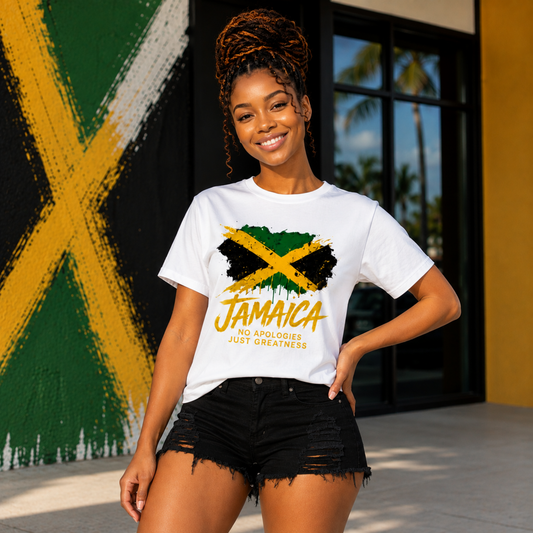 Jamaica No Apologies Just Greatness Unisex Graphic Tee