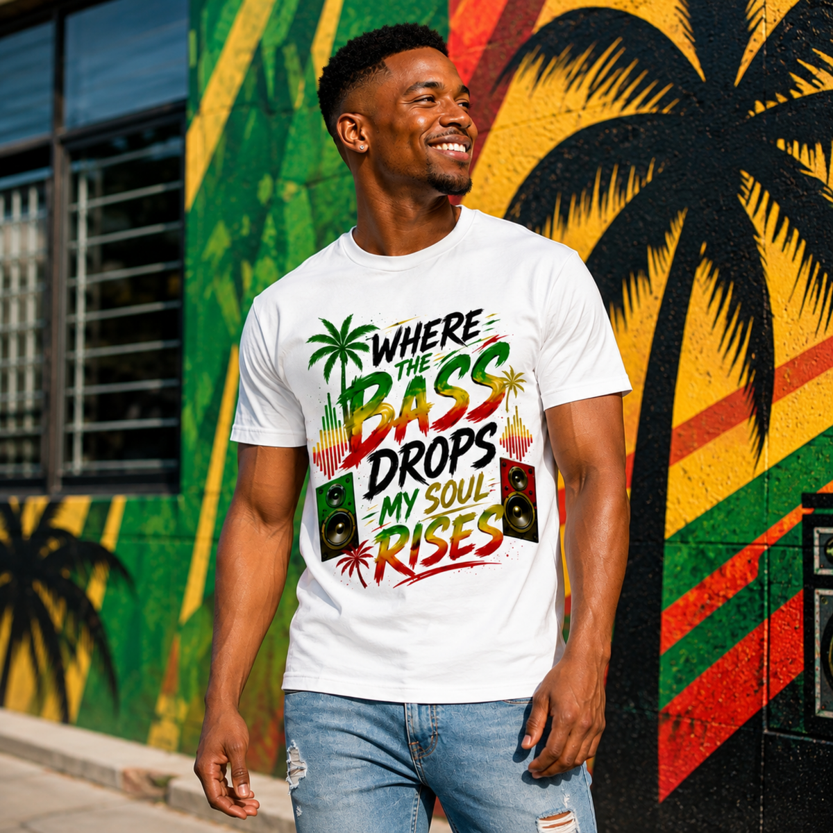 Where the Bass Drops Reggae Tee
