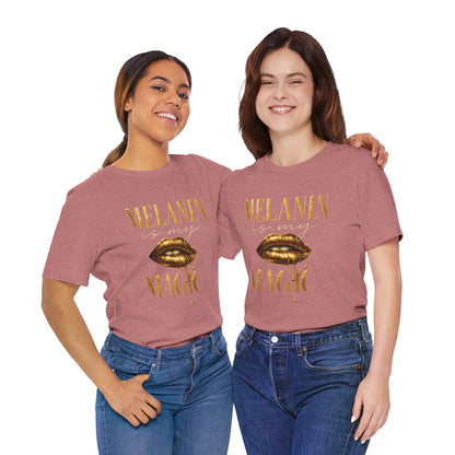 Melanin Magic™ Gold Luxe Graphic Tee – Bold Beauty & Unapologetic Confidenc
