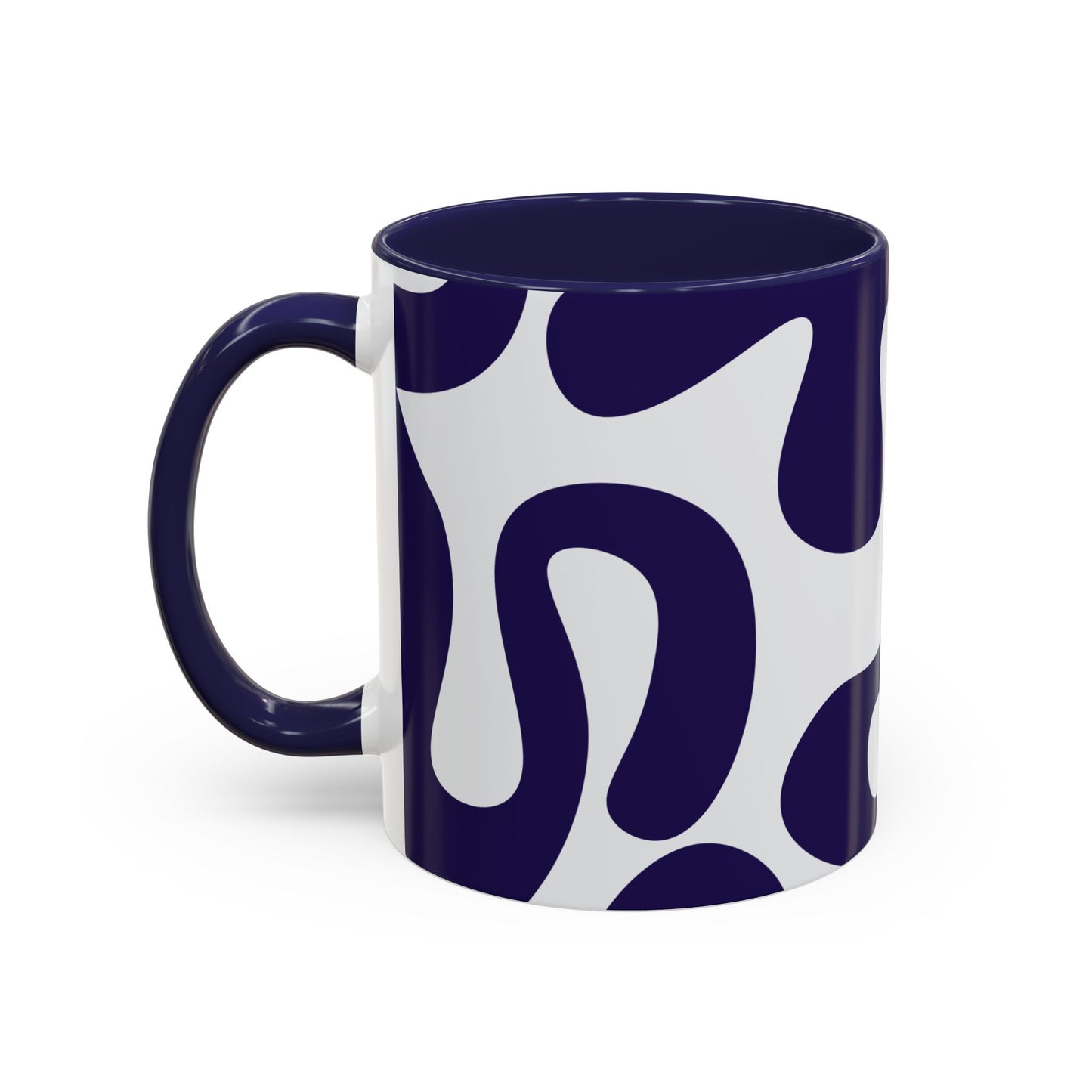 Navy Flow Abstract Accent Mug