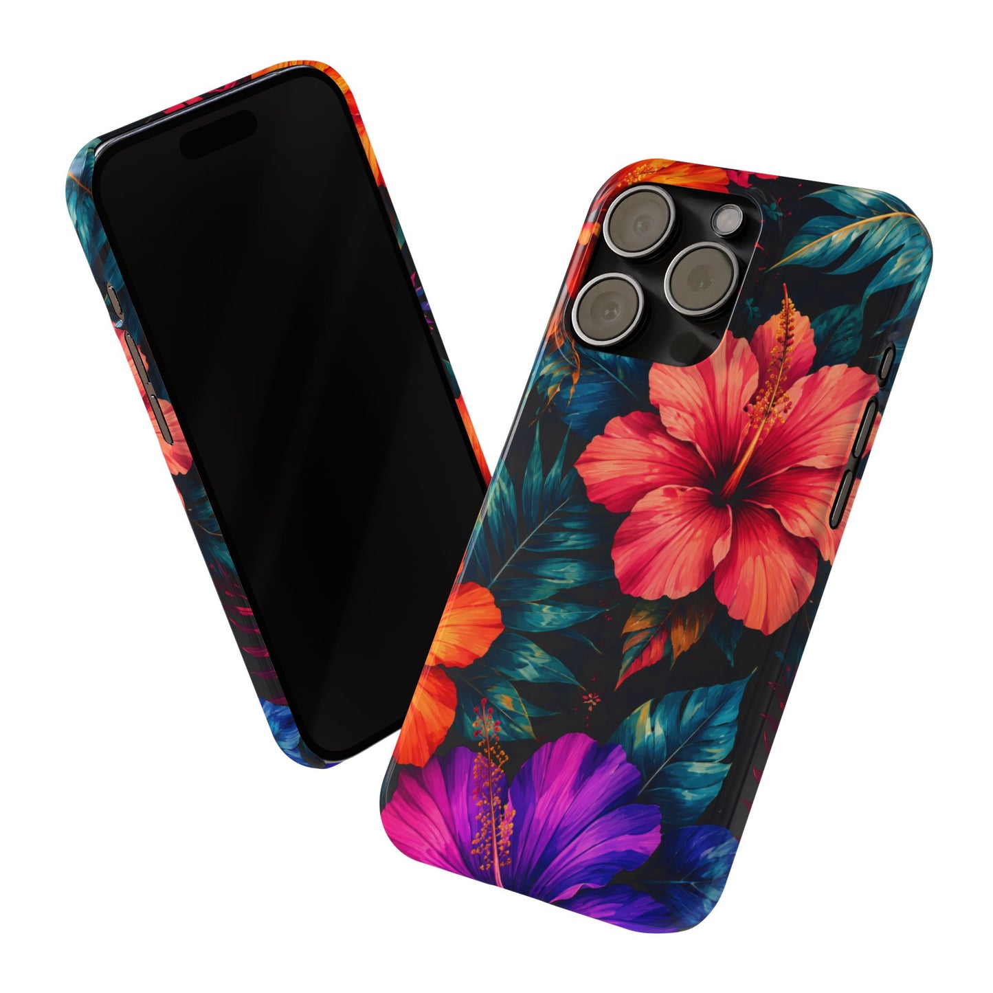 Tropical Hibiscus Paradise Slim Phone Case