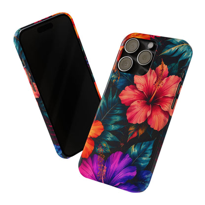 Tropical Hibiscus Paradise Slim Phone Case