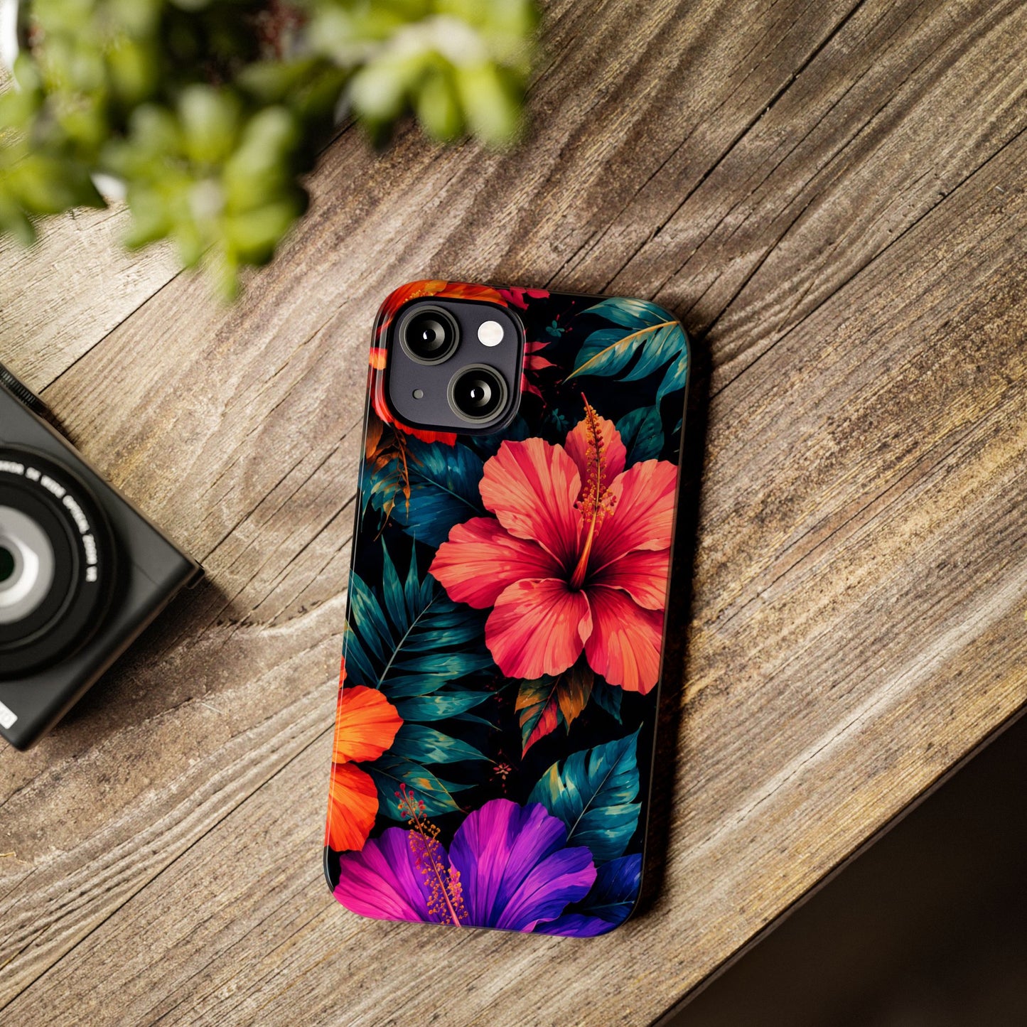 Tropical Hibiscus Paradise Slim Phone Case