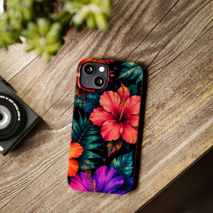 Tropical Hibiscus Paradise Slim Phone Case