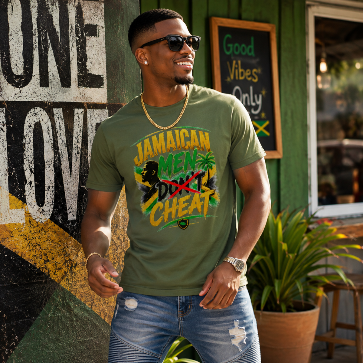 Jamaican Men Don’t Cheat Graphic Tee