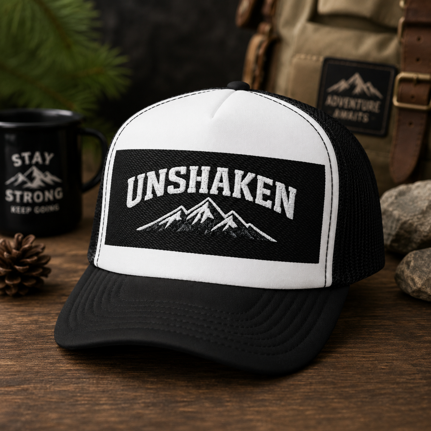 Unshaken Mountain Trucker Hat