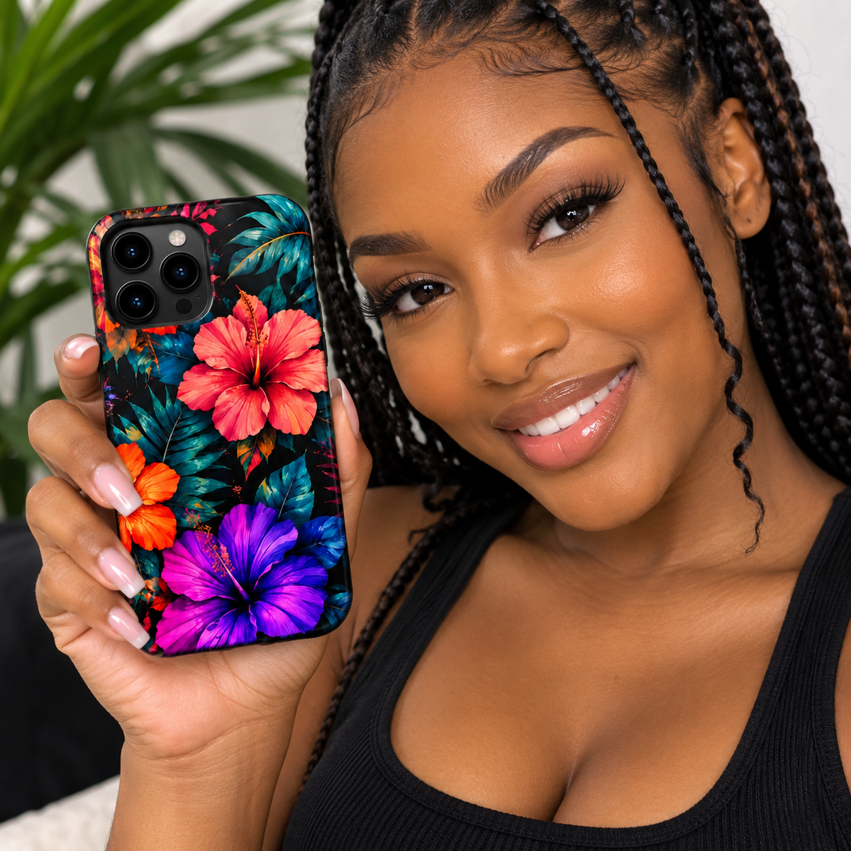 Tropical Hibiscus Paradise Slim Phone Case