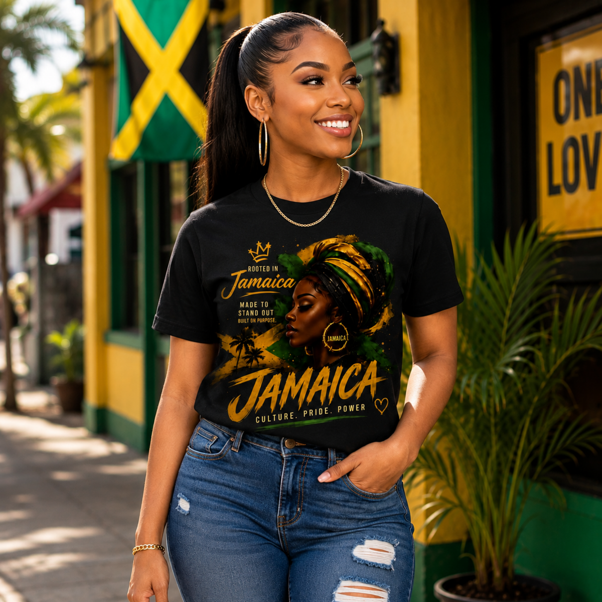 Rooted in Jamaica™ – Culture, Pride & Power Unisex Graphic Tee